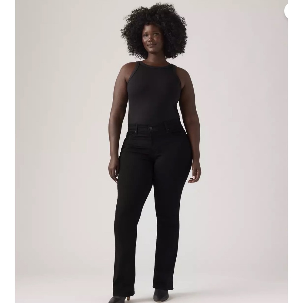 NWT Levis Classic Bootcut‎ Jeans Womens 26W M Black Stellar Stretch Mid Rise